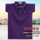 New Cotton lapel T-shirt plus size short sleeve light business workwear simple solid color men's polo shirt 2395