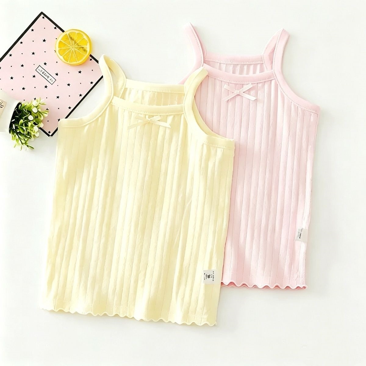 Girls' Vest Summer Pure Cotton Camisole, Children's Base Layer, Sleeveless Stylish Top, Baby's Outerwear