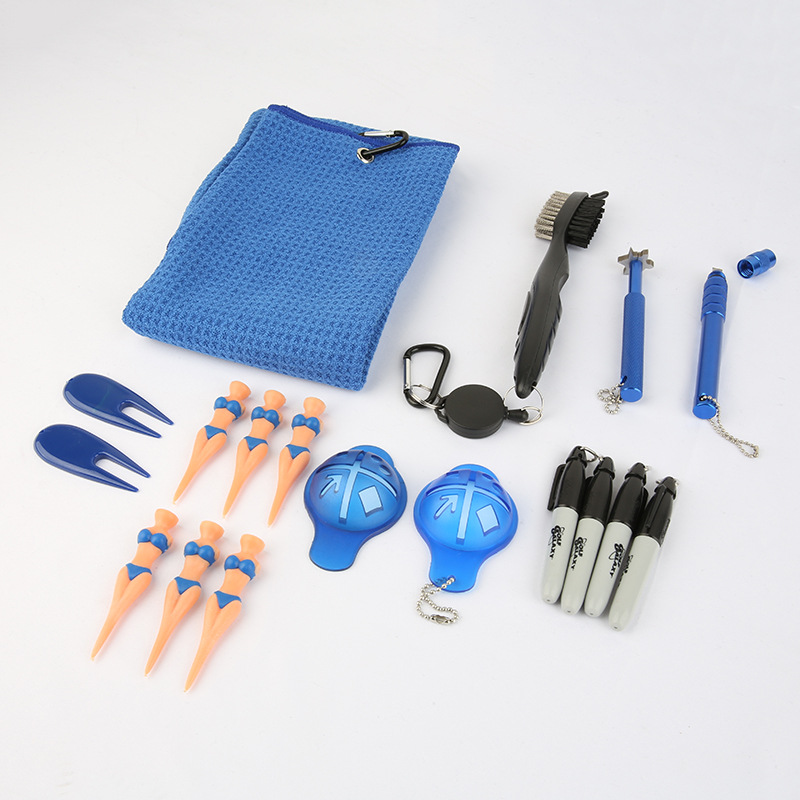 Comercio electrónico transfronterizo Golf Club traje de limpieza de la cabeza cepillo de doble cara toalla deportiva pluma Scriber Fruit Ridge tenedor bola tee