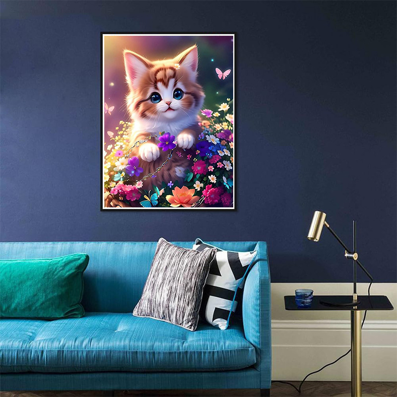 Diamante 5D dibujo de mano full diameters diy pegatinas de cristal animal pegatinas de pintura decorativa personalizada gemas de diamante al por mayor