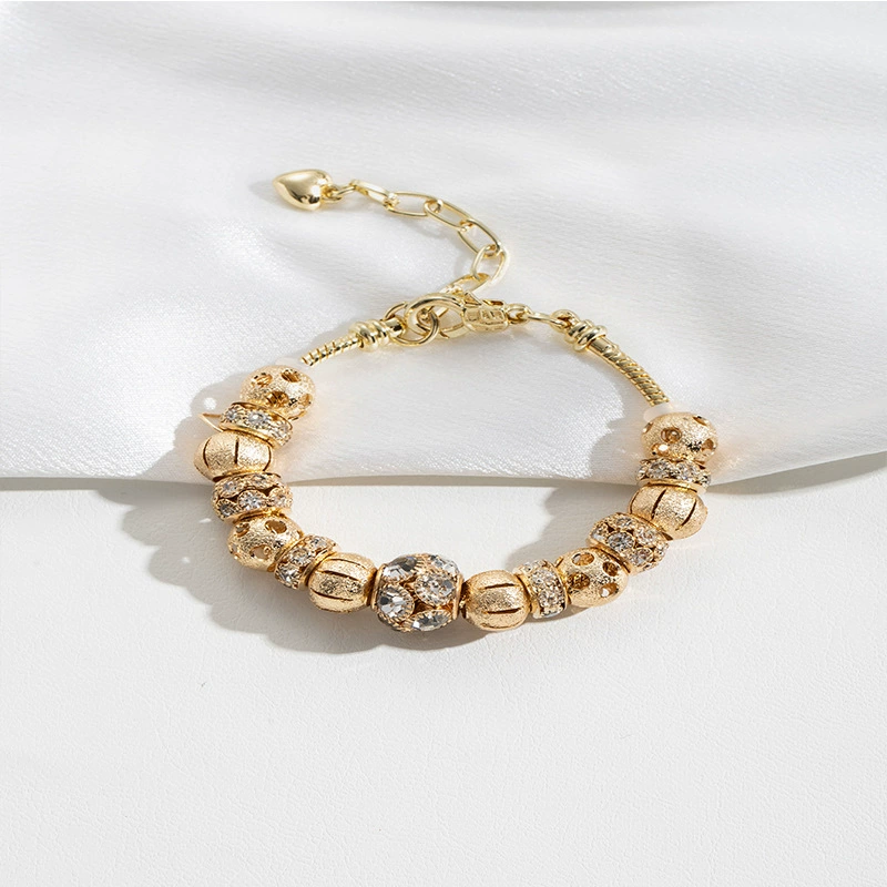 (跨境贸易) бусинный браслет, медная металл золотая вода нержавеющая сталь, модные украшения, европейский стиль, DIY