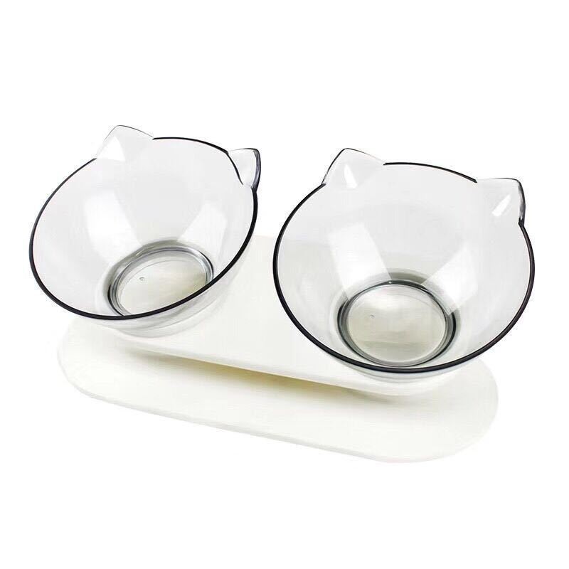 고양이머리 더블그릇(PC모델)