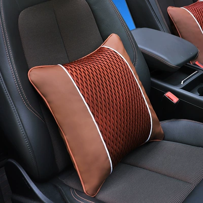 Car Seat Cushion, Car Neck — Headrest - pillow-single-pack-brown
