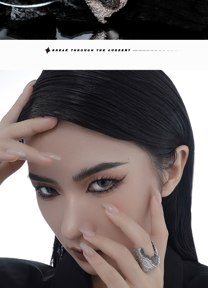 Fashion Geometric Sterling Silver Plating Open Ring 1 Piece