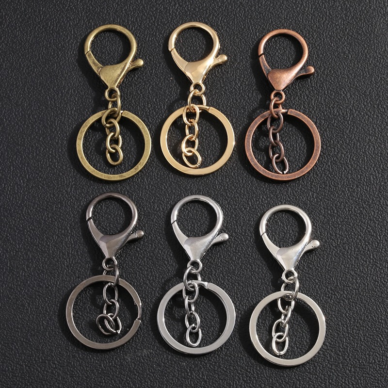 Factory direct metal plating spot alloy lobster buckle flat ring chain high quality color pendant wholesale