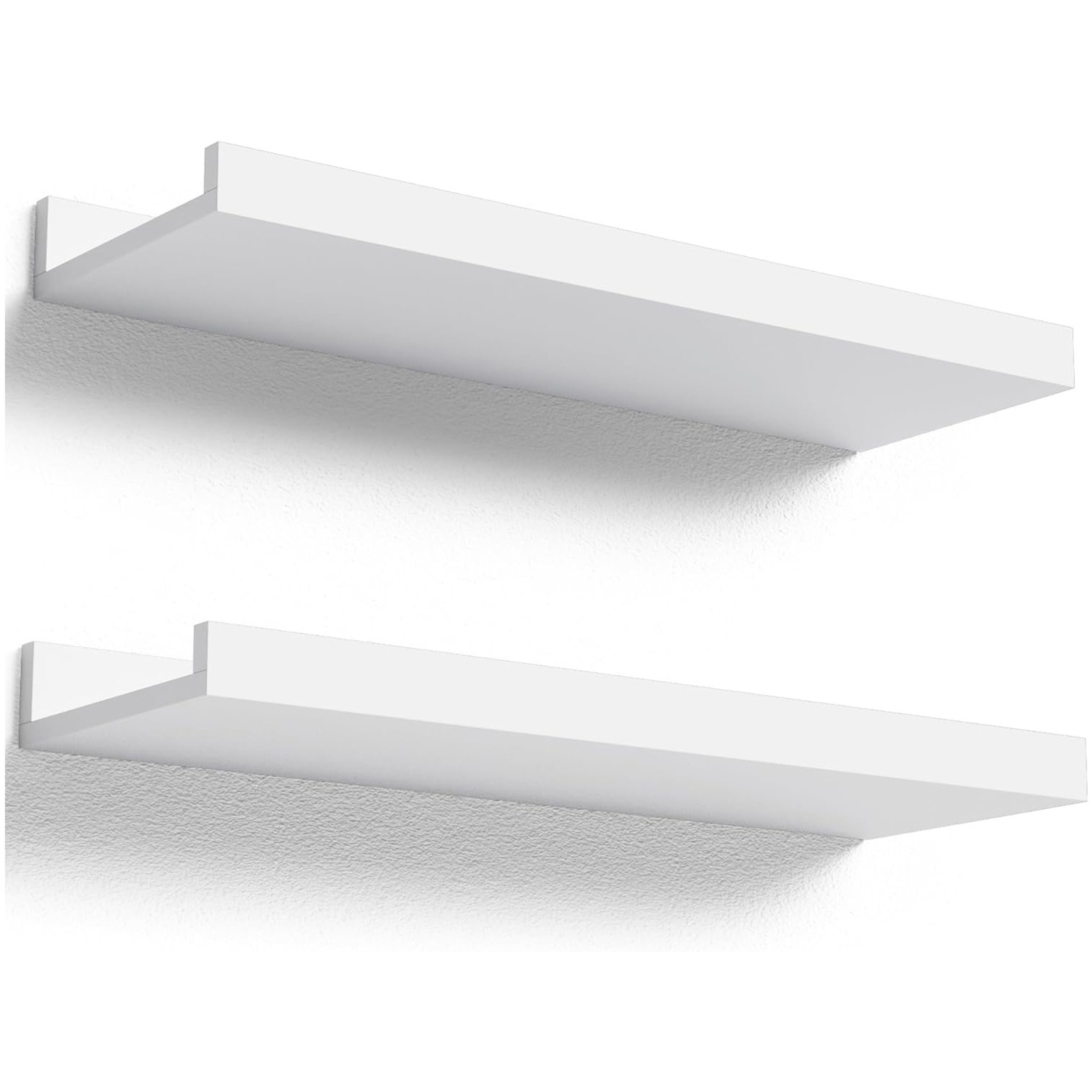 跨境一字板墙上置物架防掉落悬浮壁挂搁板厨房卧式木质书架可代发