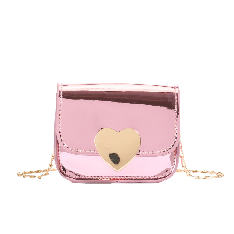 Estilo occidental mini bolso de hombro para niños y niñas dulce amor cadena de moda bolso de mensajero para bebé nuevo bolso cuadrado pequeño para niños