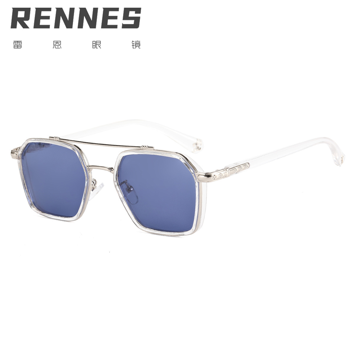 2021vintage metal doble haz hombres y mujeres gafas de sol que cambian de color grande marco gafas piloto marco gafas de cambio de color BS9301