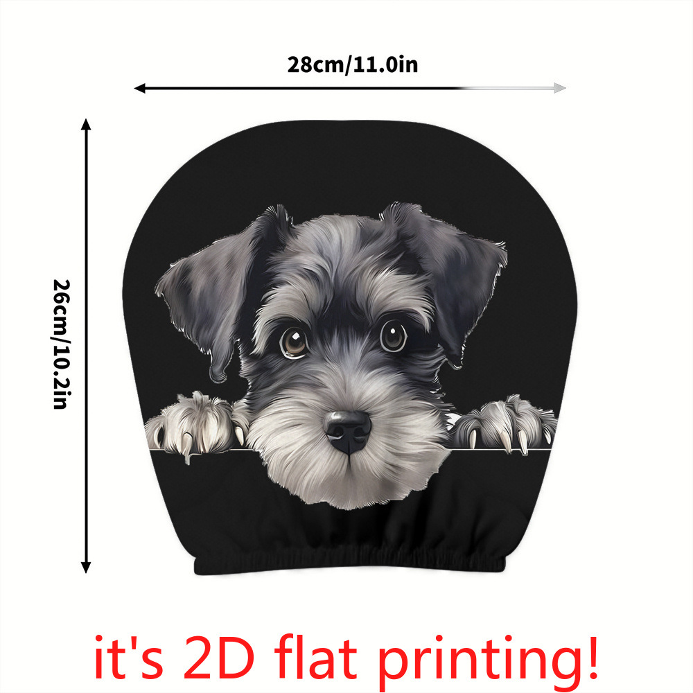 Universal Printed Headrest Covers for Cars, Various Quirky Prints, Polyester, Breathable, Antibacterial, Does Not Shrink or Become Hard