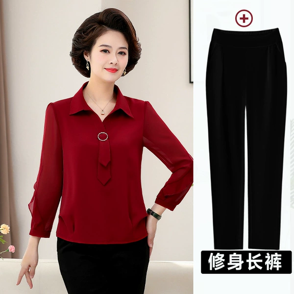 Red black trousers
