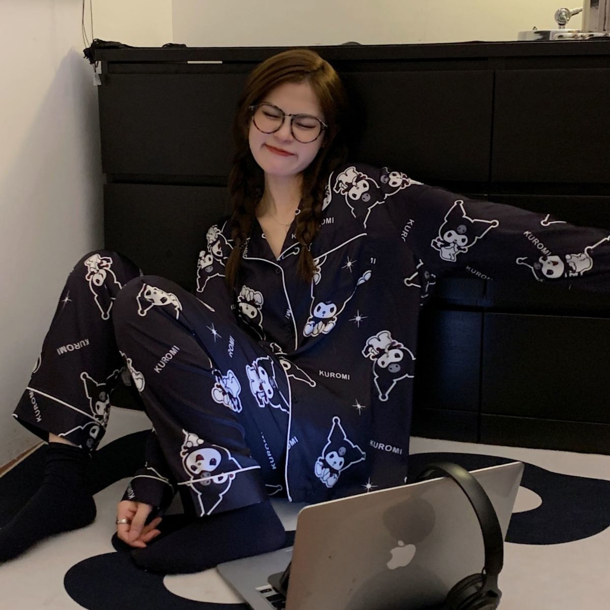 INS Pijamas Mujer 2022 Otoño e Invierno manga larga suelta más tamaño estilo coreano compra en grupo en vivo entrega de ropa para el hogar de dos piezas