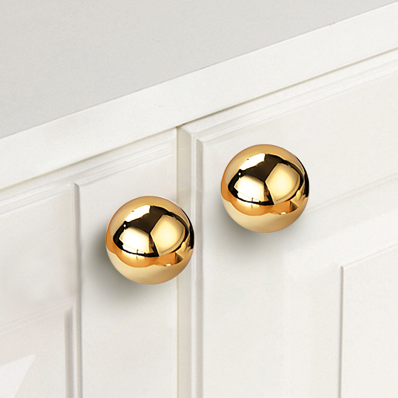 2024 New Round Single-Hole Pull Handle Ball Small Accessory Pot Lid Decor Luxury French Plastic Drawer Handle
