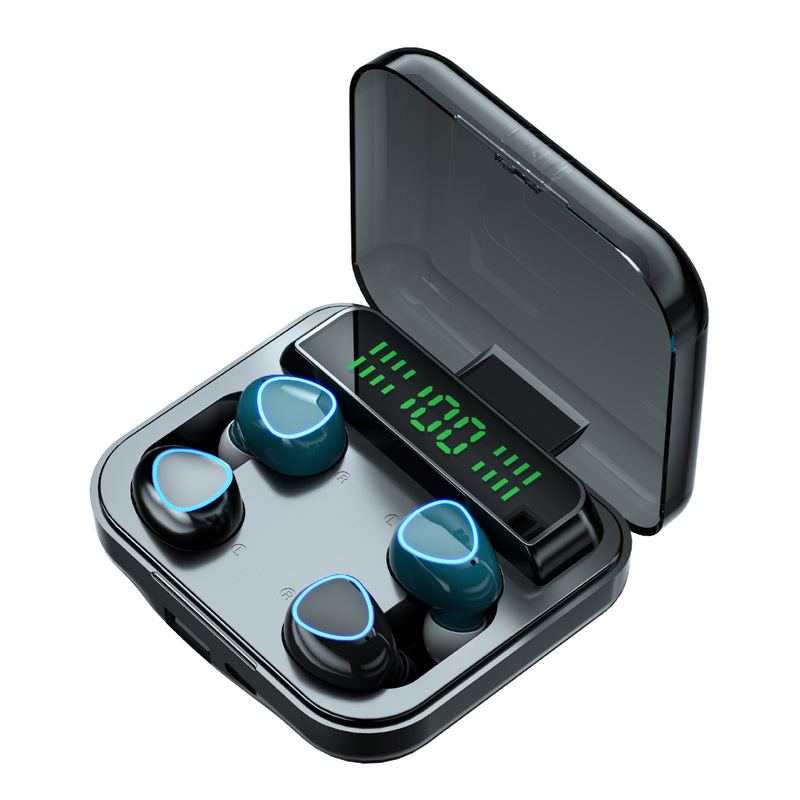 国境を越えた新型m22 bluetoothイヤホンカップル4つのタッチデジタル表示無線運動防水tws5.2|undefined