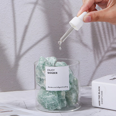 Round Cup Crystal Oil Burner, Fireless Aroma Diffuser, Natural Crystal Stone, Home and Living Room Aroma Oil Decor