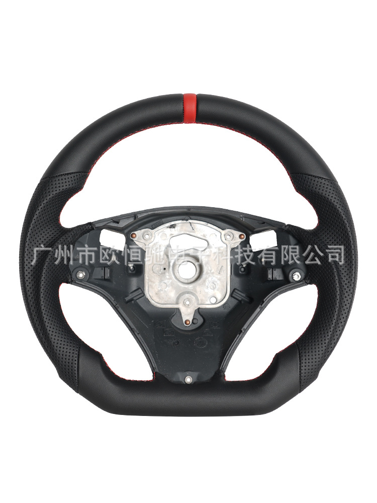 Cross-Border Hot-Selling Product Suitable for 09 Model Bmw E90 Full Leather Red Positioning Line Sports Style Car Steering Wheel Modification