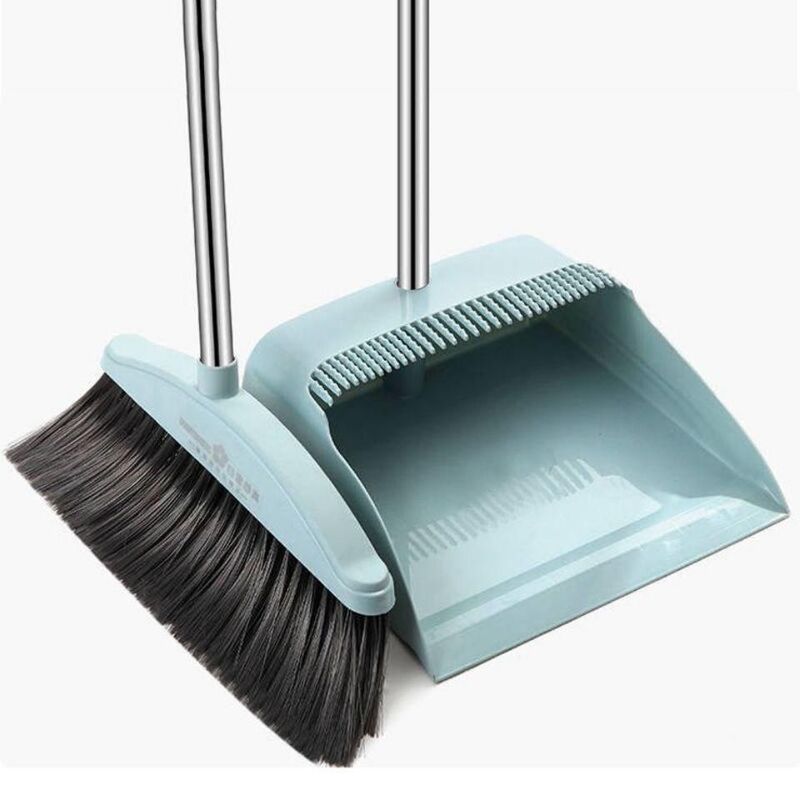 Broom Dustpan Set Combination Soft Wool Broom Household Toilet Wiper Broom [Upgrade Cooked Glue Material]]