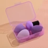 3 Egg plus mushroom head powder puff [Purple]