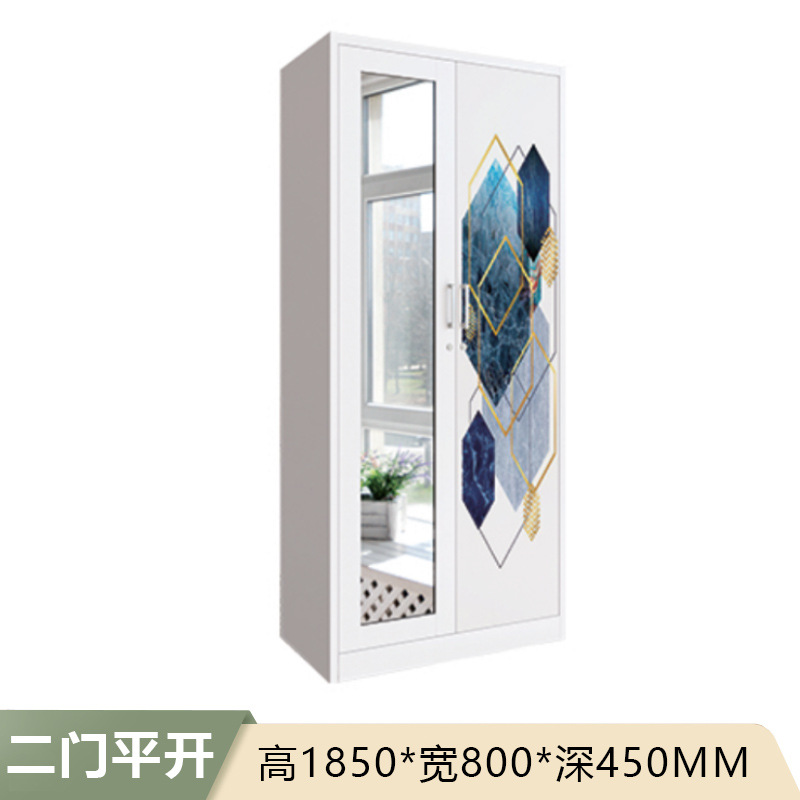 Amazon venta caliente armario de impresión para el hogar puerta batiente de acero casillero armario de almacenamiento de dormitorio fabricante de comercio exterior