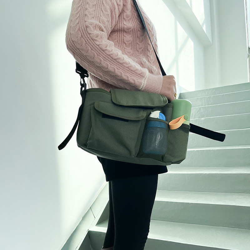 亚马逊热销便携婴儿车挂袋户外儿童推车挂包单肩母婴妈咪包背奶包