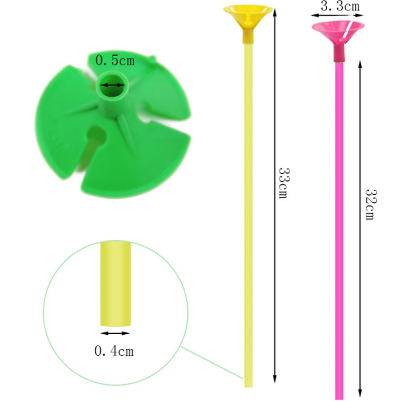 Venta al por mayor soporte de globo accesorios de globo PVC nuevo soporte de globo de material soporte de bola de onda refuerzo de globo más soporte de barra dura