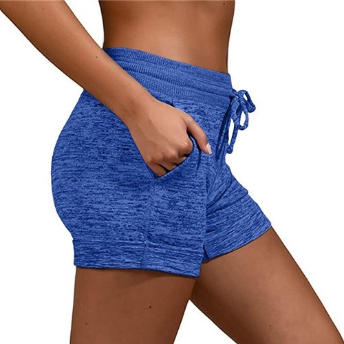 Women's base layer quick-drying yoga shorts, casual sporty, waist-cinching tie-up elastic shorts