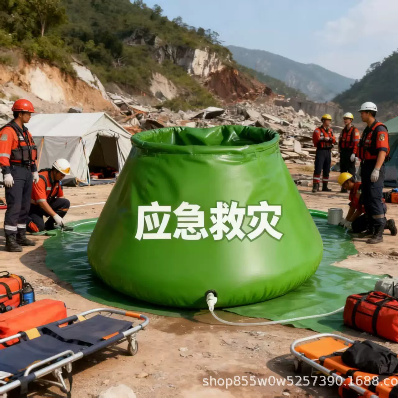 大容量加厚软体储水罐消防水袋便携可折叠消防蓄水罐抗旱水罐