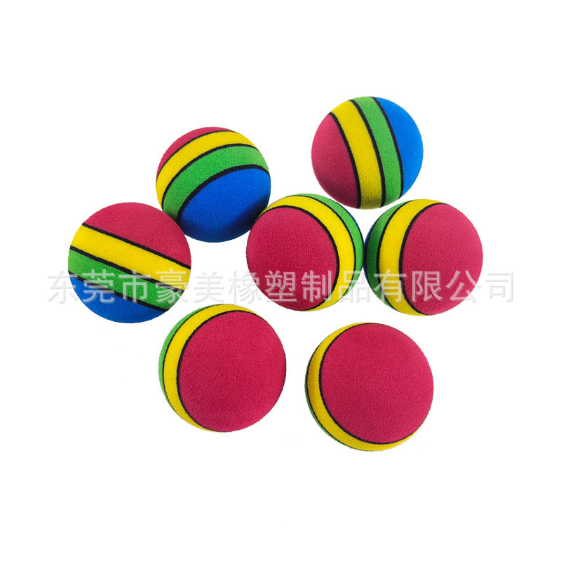 FUENTE Venta al por mayor de fábrica EVA bola clave bola de la raya del arco iris Bola de onda gato bola resistente a la mordedura bola bádminton bola knock-up