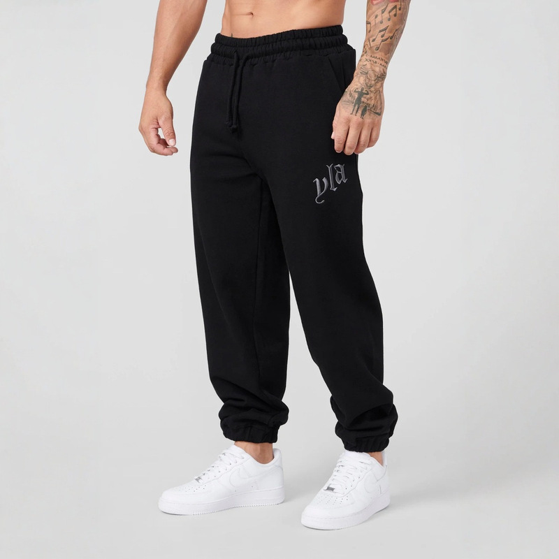 YOUNGLA New Men's Sports Pants Heavy-weight Trousers with Trousers and Embroidery Trousers for Joggers Sports Fitness Leg Pants
