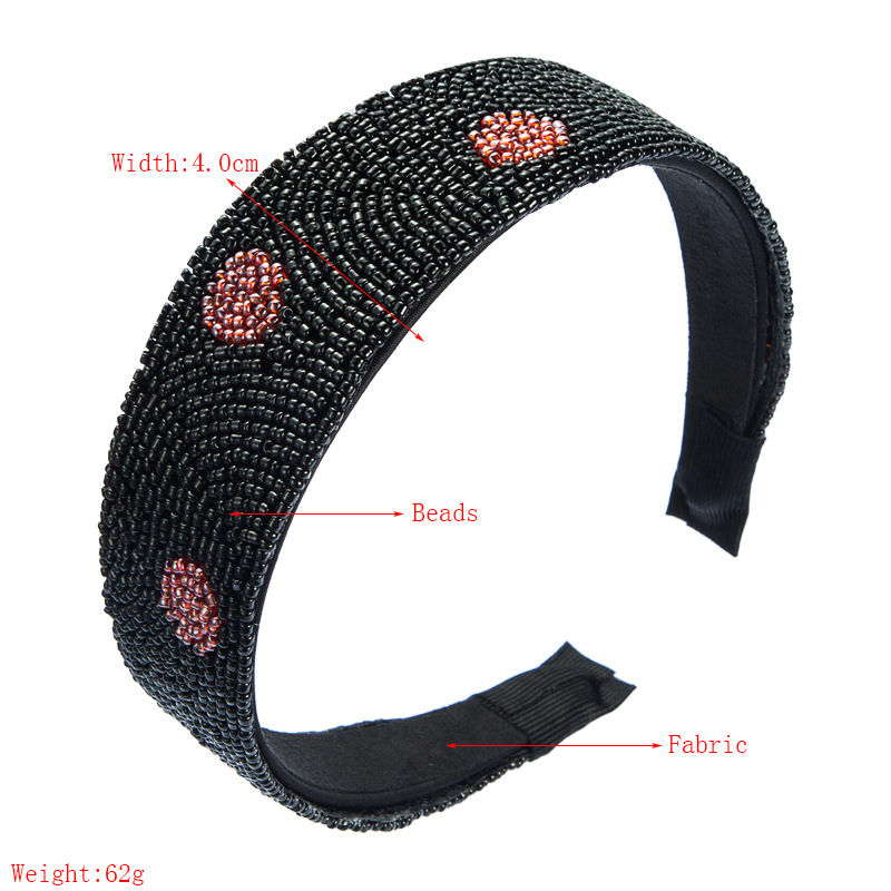 Baroque Handmade Beaded Polka Dot Headband display picture 1