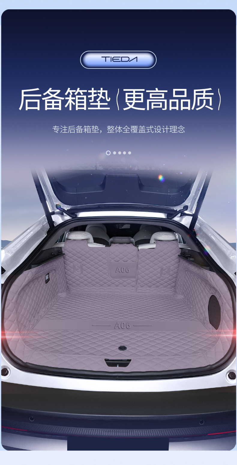 Suitable for 26 Models of Qiyuan A06, Full-Coverage Trunk Mat, Qiyuan A06 Special Modified Interior Car Trunk Mat