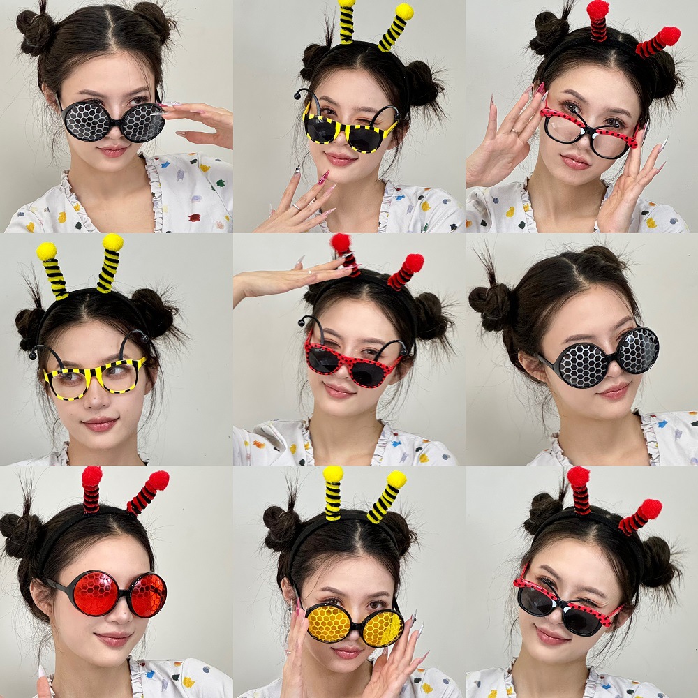 Gafas Decorativas de Abeja de Dibujos Animados de Plástico ABS para Fiestas y Fotografía image 8