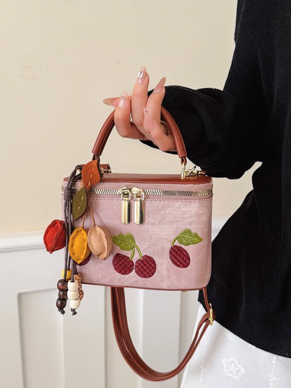 Bolso de alta sensación para mujeres 2026 nueva moda impresión de moda bolso de mochila cadena retro caja de mano bolso pequeño
