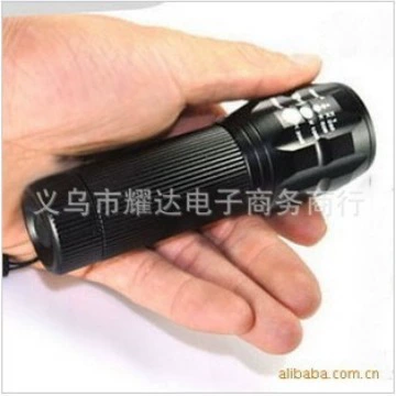 Наружный велосипедный сильный свет, телескопическая фокусировка, сильный свет, светодиодный фонарик, 3-скоростной/фонарик из алюминиевого сплава