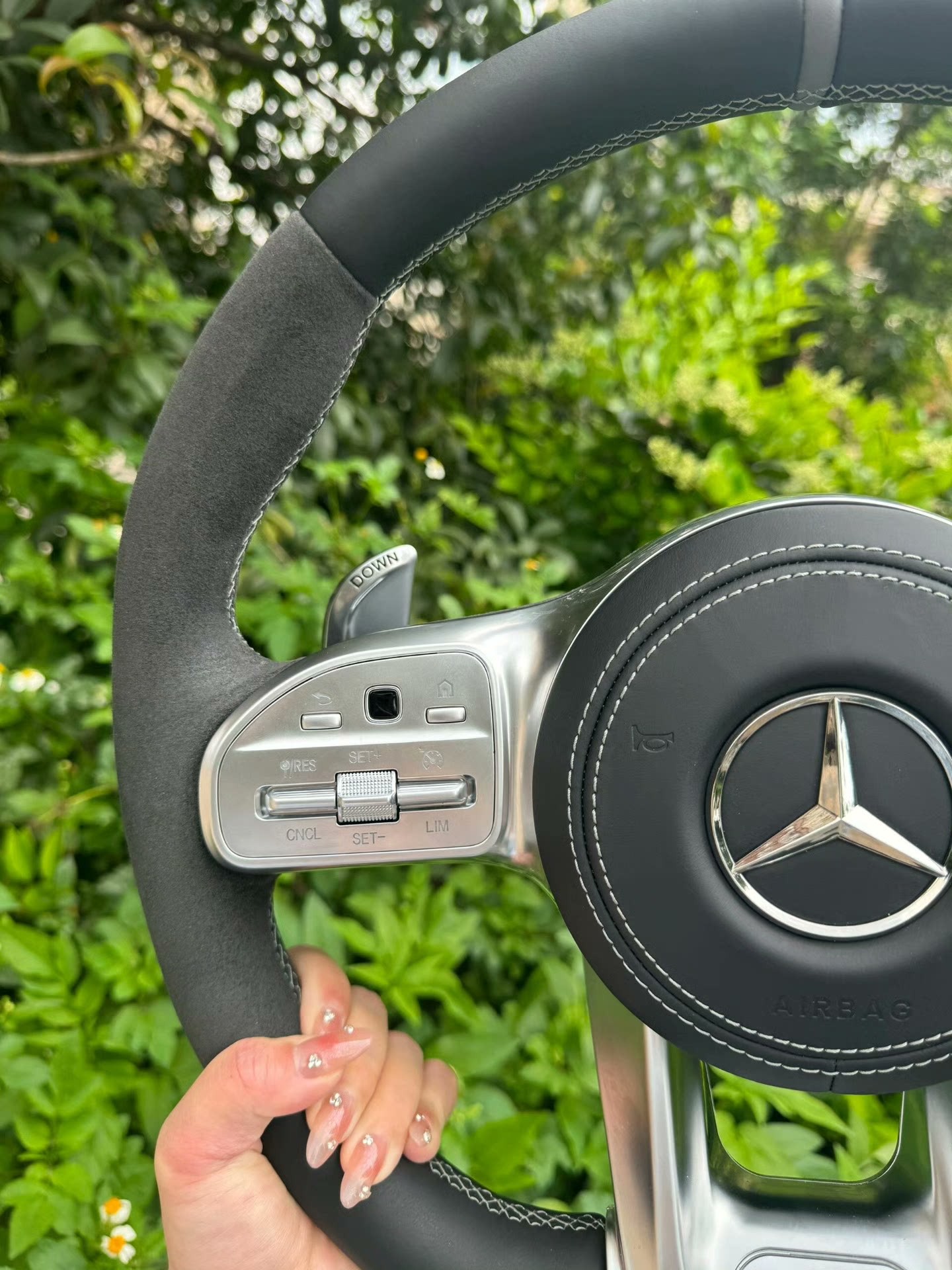 Mercedes-Benz steering wheel, C-Class, E-Class, S-Class, ML-Class, old models upgraded to new models, C200, E300, AMG809, suede