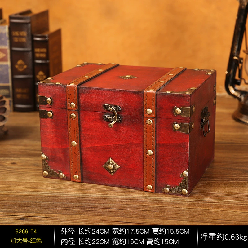 Retro wooden table storage box, wooden box