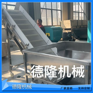 高分子给料机pp链板上料机食品提升输送机调理制品柔性传送带