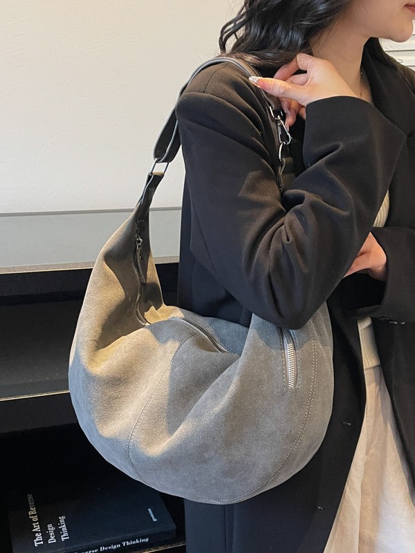 Casual bolso de brazo de gran capacidad para mujeres 2025, nuevo estilo simple retro bolso de seda, bolso de brazo, bolso de hombro universal