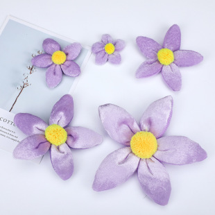 Lina Belle Gold Velvet Small Flower Small Fox Plush Toy Head Flower Five-Petal Flower Purple Flower Doll Accessories