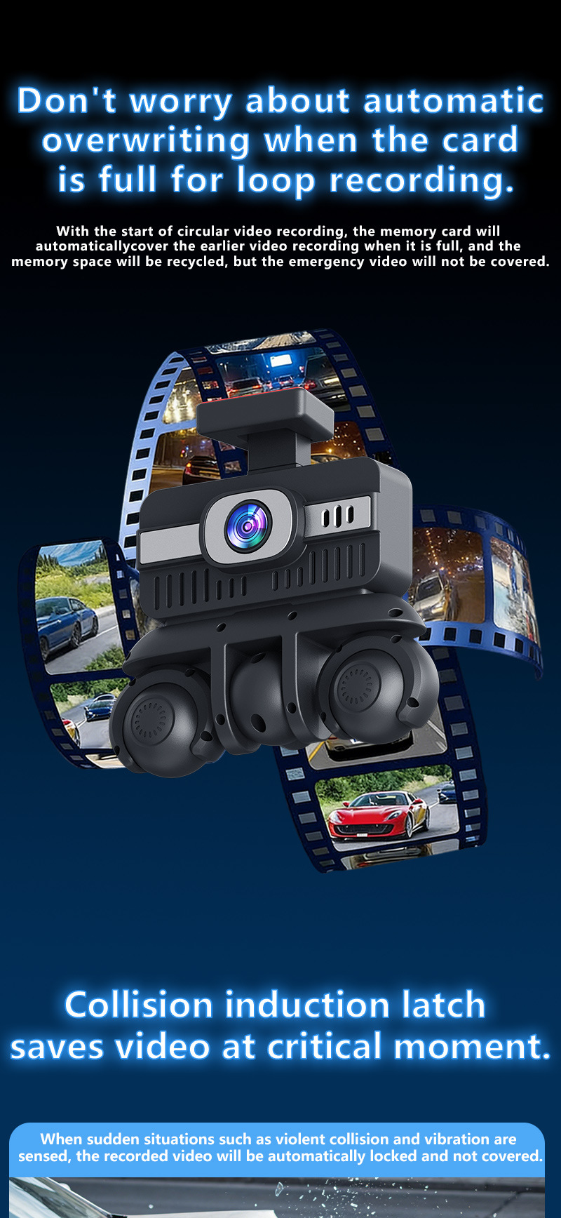 W18-5 Lens Dashcam 3.16-inch 1080P Five-Channel Camera Manufacturer's Best-Selling Product for Foreign Trade and E-commerce on Amazon
