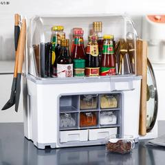 廚房多功能置物架調味品調料瓶罐收納盒刀架筷子菜板廚房收納神榕