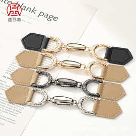 新款金属皮对扣PU皮袢对扣大衣毛衣皮草风衣外套金属装饰扣批