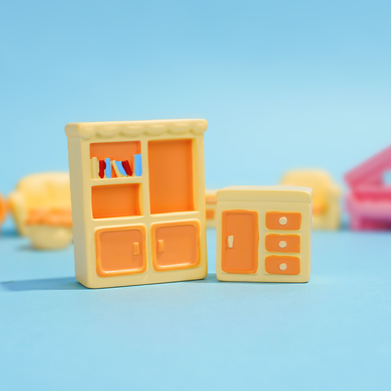 Micro paisaje dibujos animados creativos pequeños muebles adornos diy sala de estar dormitorio accesorios de decoración de la casa del bebé pequeños adornos de escritorio