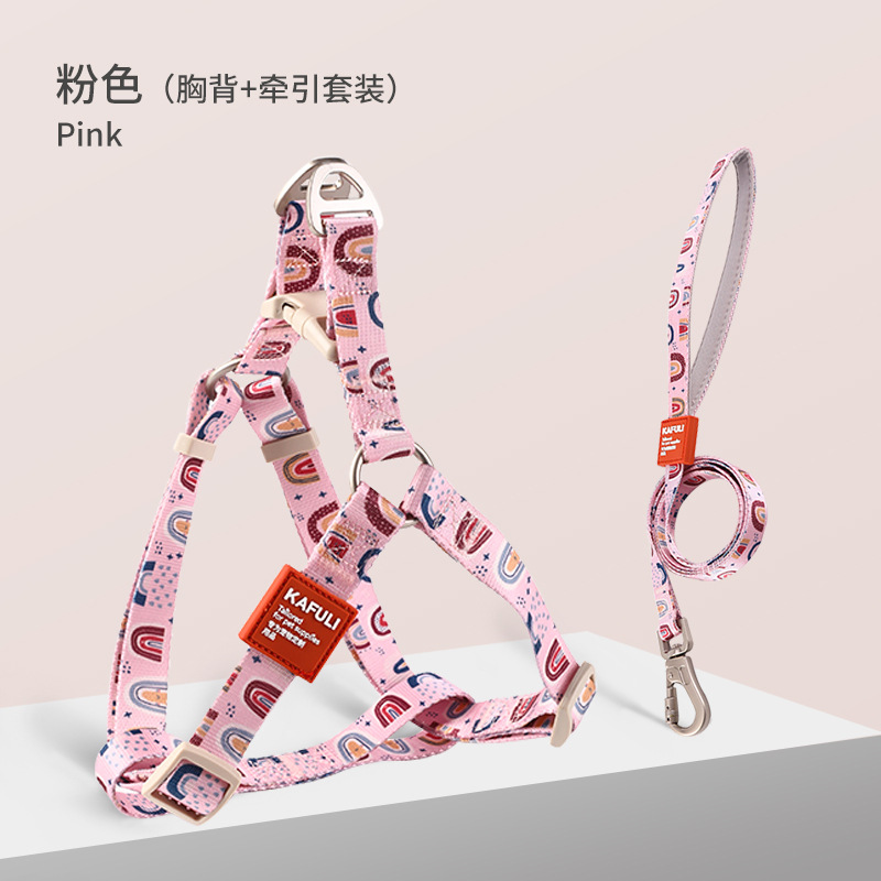 Perro cuerda de tracción perro caminando hacia fuera pequeña cadena de perro mediano Teddy Corgi chaleco correa de pecho para mascotas