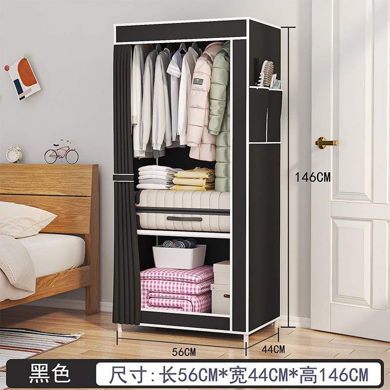 Temxiyin Simple Wardrobe for Bedroom, Home Fabric Wardrobe, Storage Cabinet, Storage Organizer 9901
