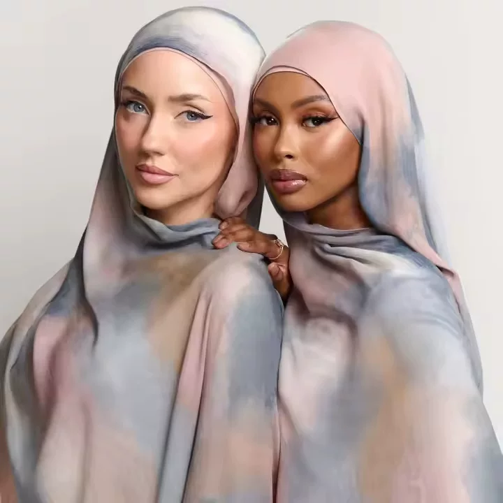 (Cross-border trading), watercolour, Arabic scarf, polyester