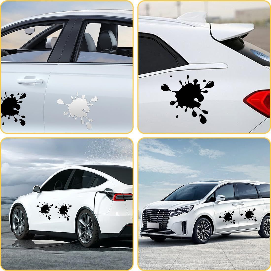 Water Drop Engraving Waterproof Car Sticker, Car Door And Window UV Sticker Sunscreen For Two Years Without Fading_voghion.com