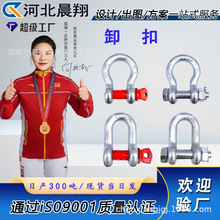 批发美式卸扣U型弓形D型吊环合金钢不锈钢马蹄卡扣50吨重型卸扣
