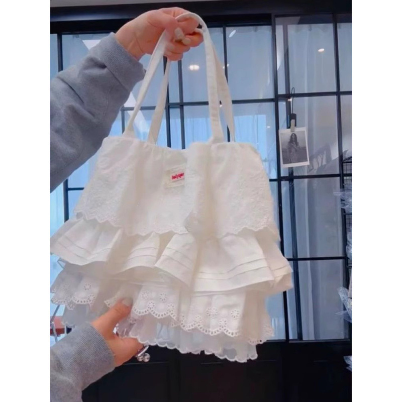 Gentle Girl Lace Layered Lace Skirt Bag Bag 2025 New Large Capacity Commuter Tote Shoulder Bag for Women Gentle Girl Lace Layered Lace Skirt Bag Bag 2025 New Large Capacity Commuter Tote Shoulder Bag for Women
