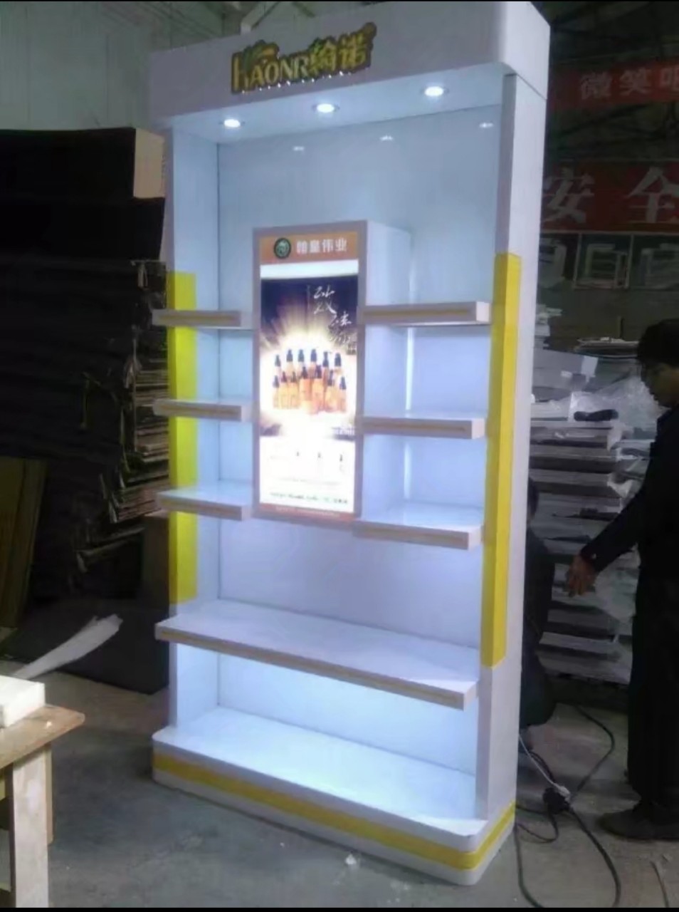 化妆品精品货架精品展示柜精品展柜高清玻璃柜台展示架礼品展示架