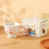 Fuchsia rabbit, gift box, set